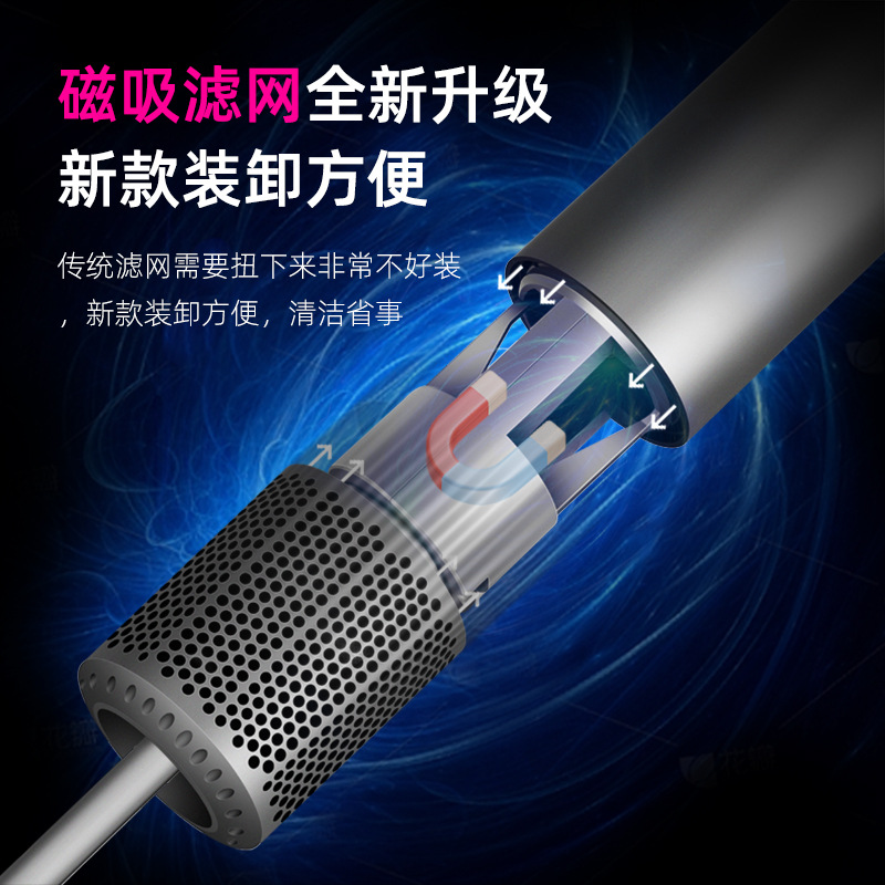 Huaqiangbei top-configuration high-speed hair dryer, Dyson-like, for salon and home use, high-power negative ion bladeless hollow hair dryer