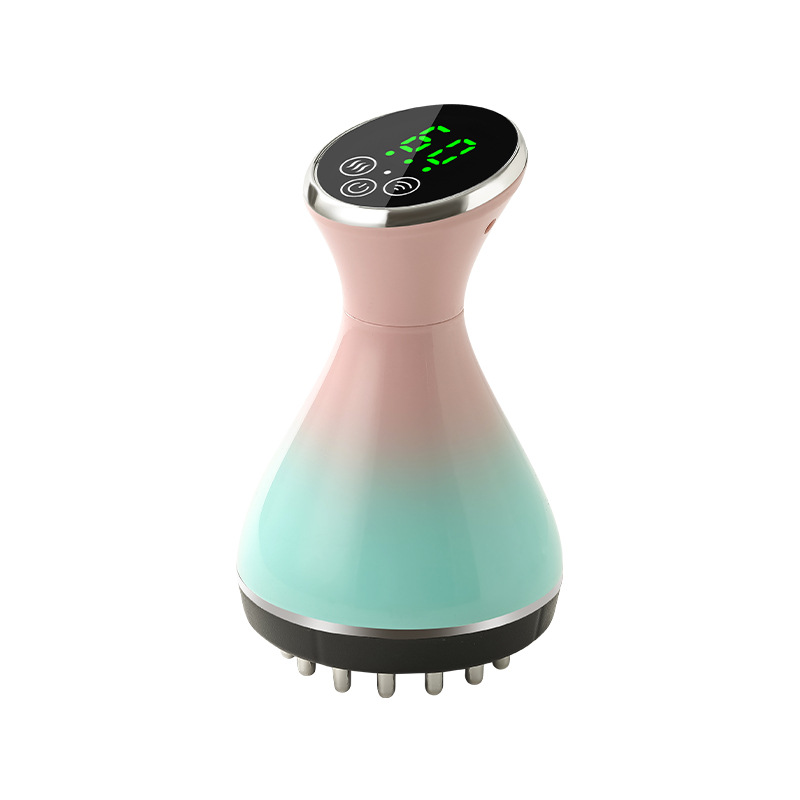 New Microcurrent Meridian Brush Electric Hot Scraping Abdomen Massage Vibration Meridian Dredging Device Home Full Body