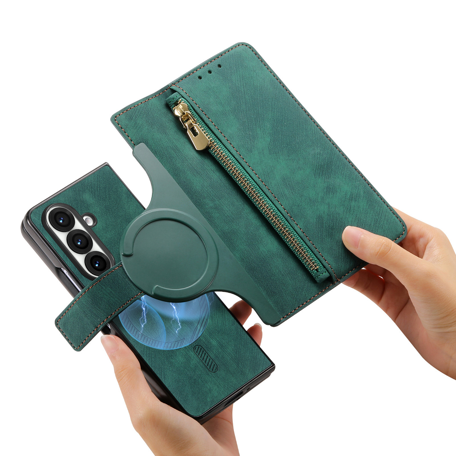 For Samsung Z Fold7 new magnetic two-in-one cover detachable phone leather case zfold7 case