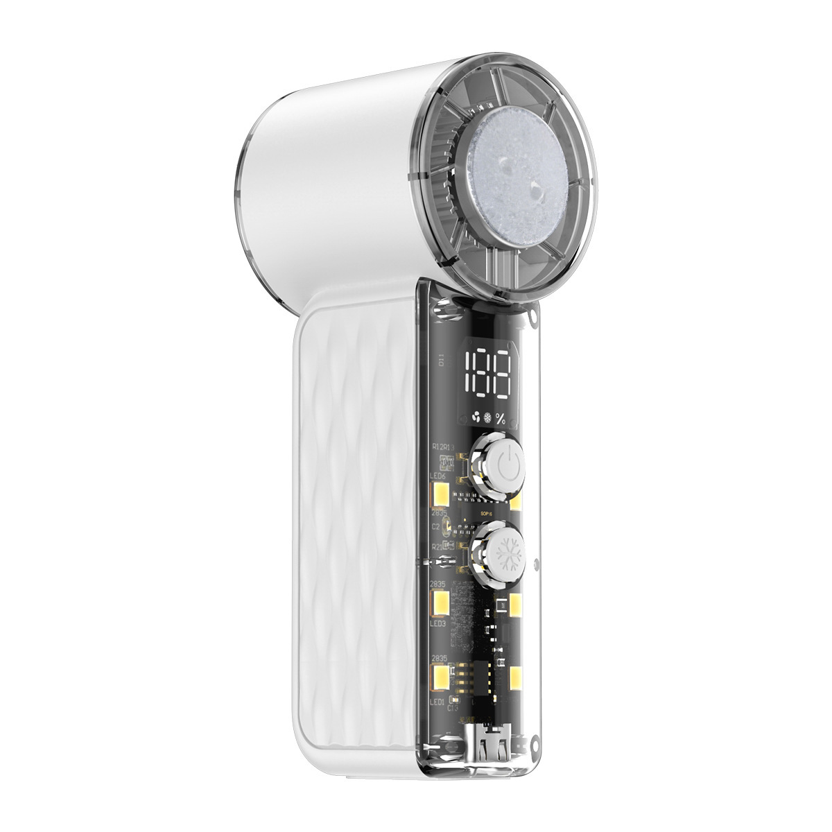 New T243 High-Speed Handheld Fan Portable Digital Display Semiconductor Cooling Strong Wind Personal Mini Cannon