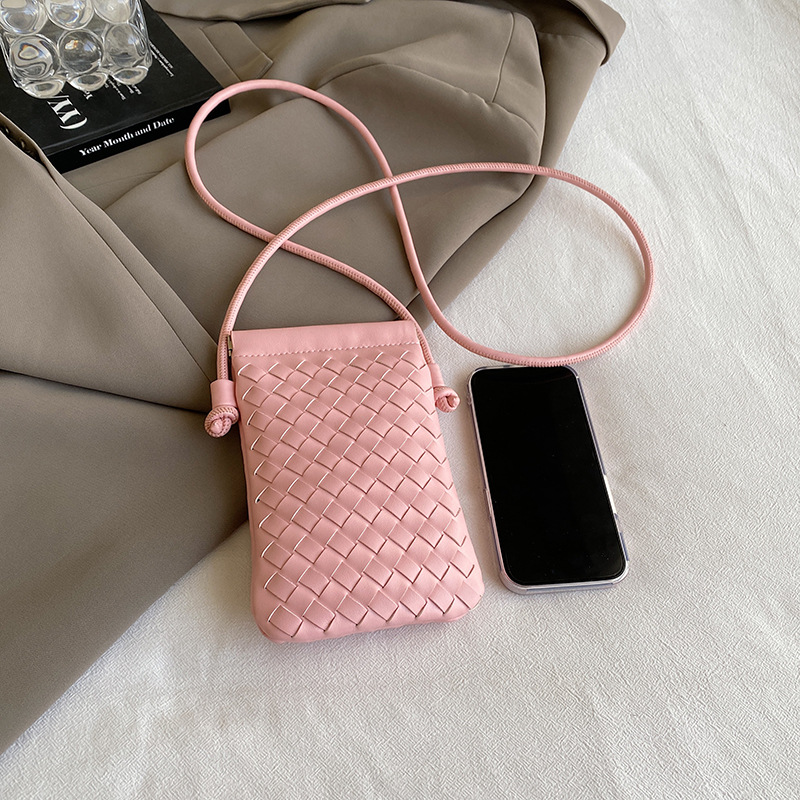 Handwoven Small Bag for Women 2024 New Commuter Vertical Crossbody Phone Bag