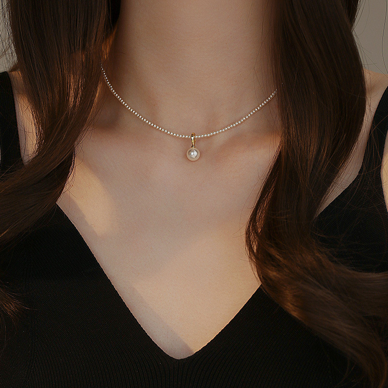 Pearl necklace ultra-fine baby milky bead women's summer niche 2024 new clavicle chain