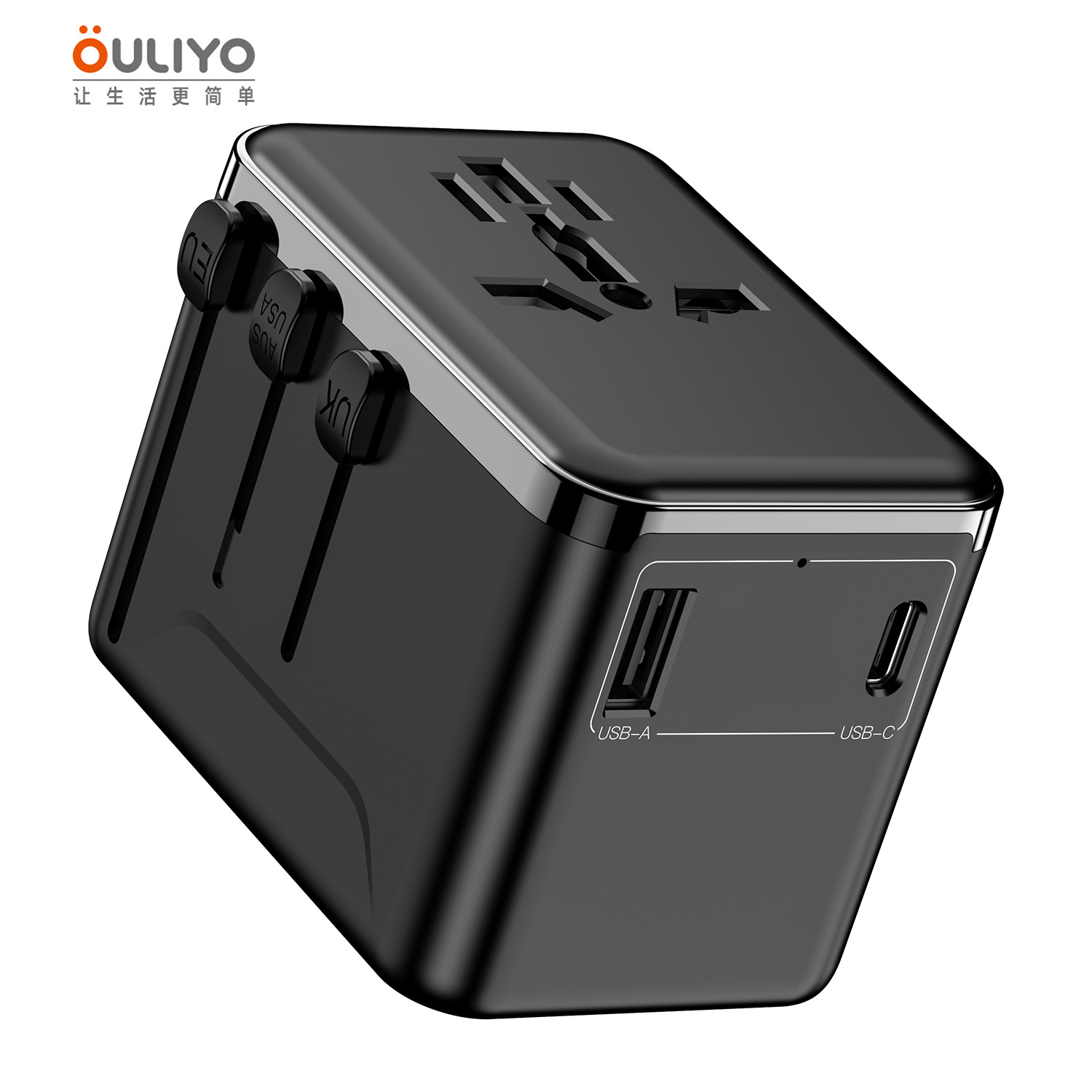 Multifunctional Universal Travel Adapter 1A1C Fast Charging 2.4A Socket Converter Multi-Country Plug