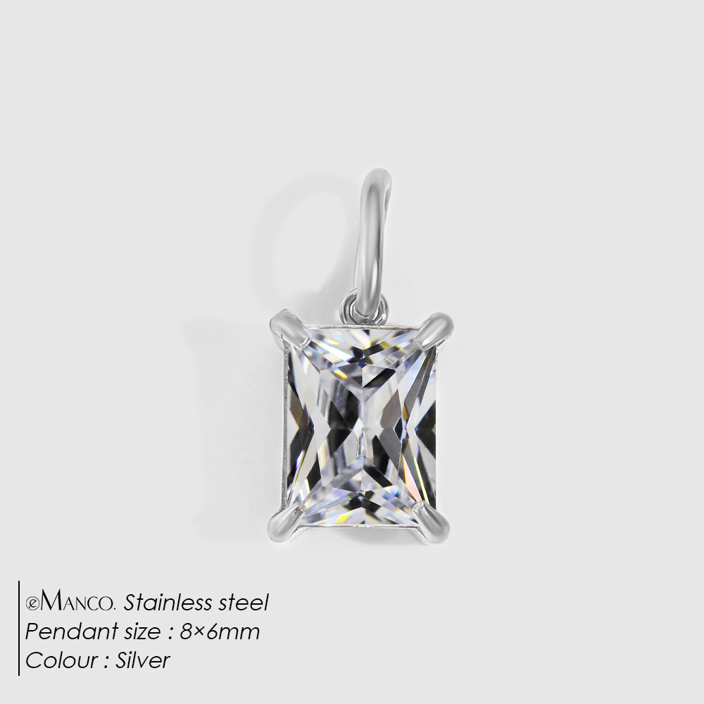 eManco Zircon DIY Necklace Pendant Women's Sense Zircon Pendant