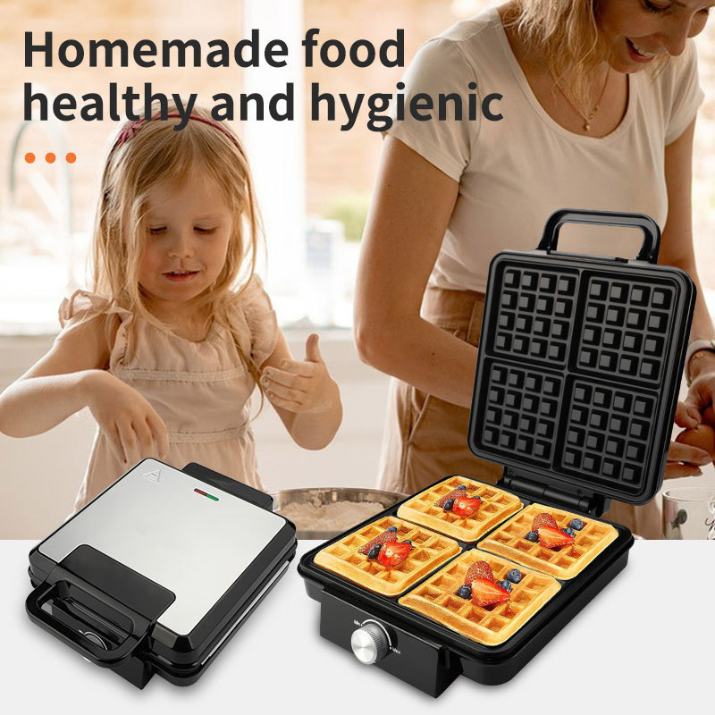 Waffle Maker Household Four-Slice Breakfast Machine Kitchen Appliance Sandwich Maker Electric Baking Pan