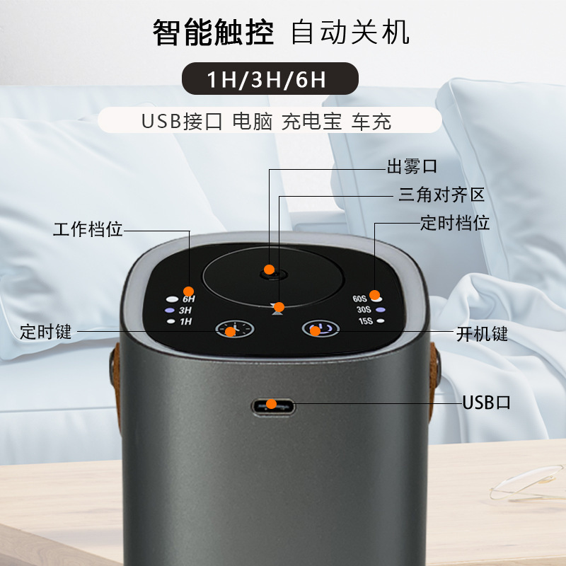 20ML Portable Pure Essential Oil Aromatherapy Machine Bedroom Home Smart Diffuser Waterless Automatic Spray