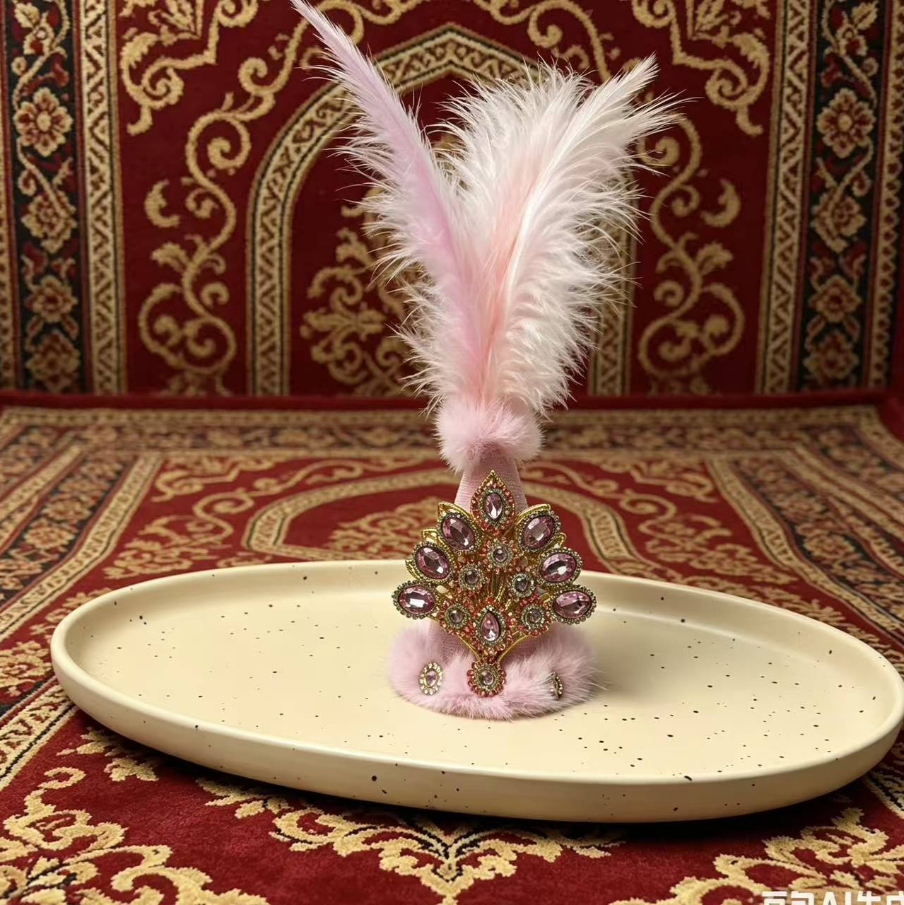 Xinjiang lamb souvenir cute rhinestone ethnic hat Xinjiang lamb accessory gift pendant