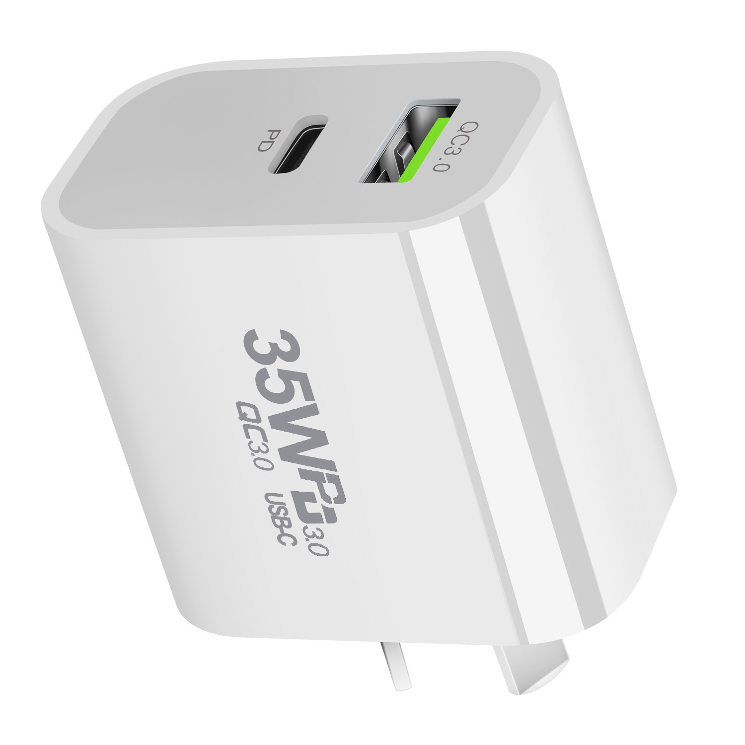 PD35W GaN Charger Applicable Apple 15 Fast Charging Head PD+QC3.0 Dual Port Phone Charging Head