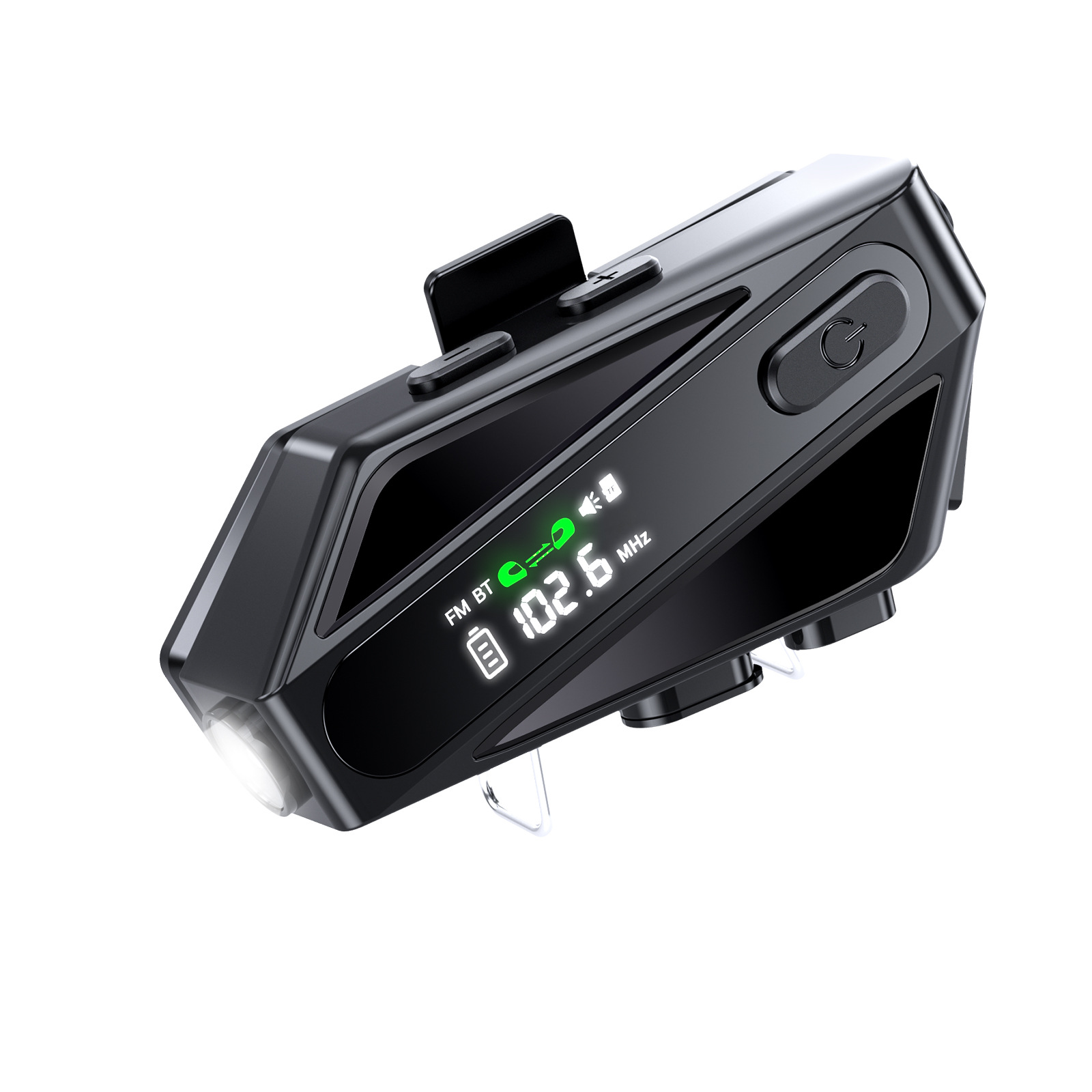 Private mold LED lighting two-person intercom waterproof noise-reducing motorcycle riding helmet Bluetooth headset new C6
