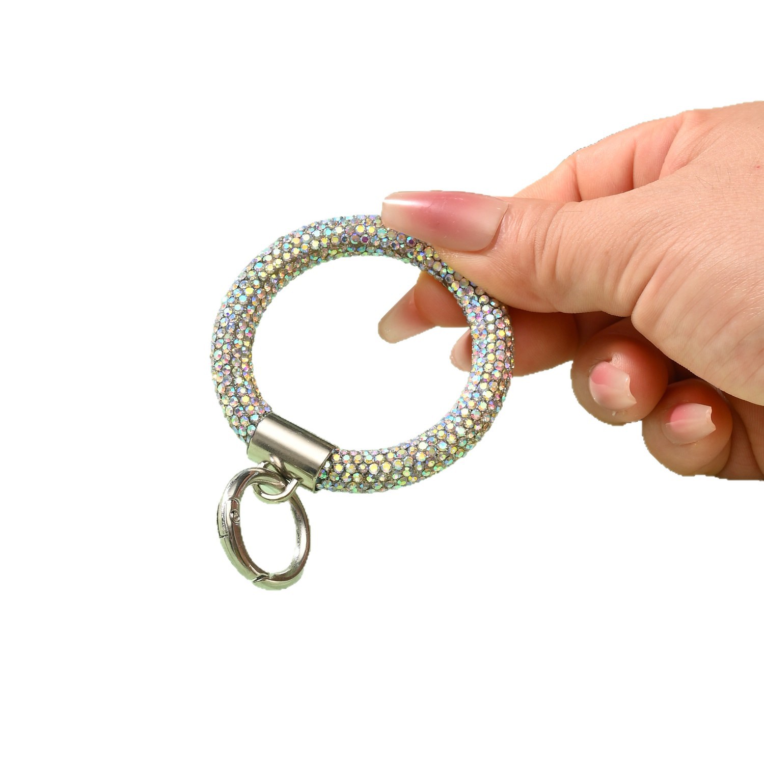 Phone lanyard keychain rhinestone hanging chain women luxury full rhinestone pendant phone chain