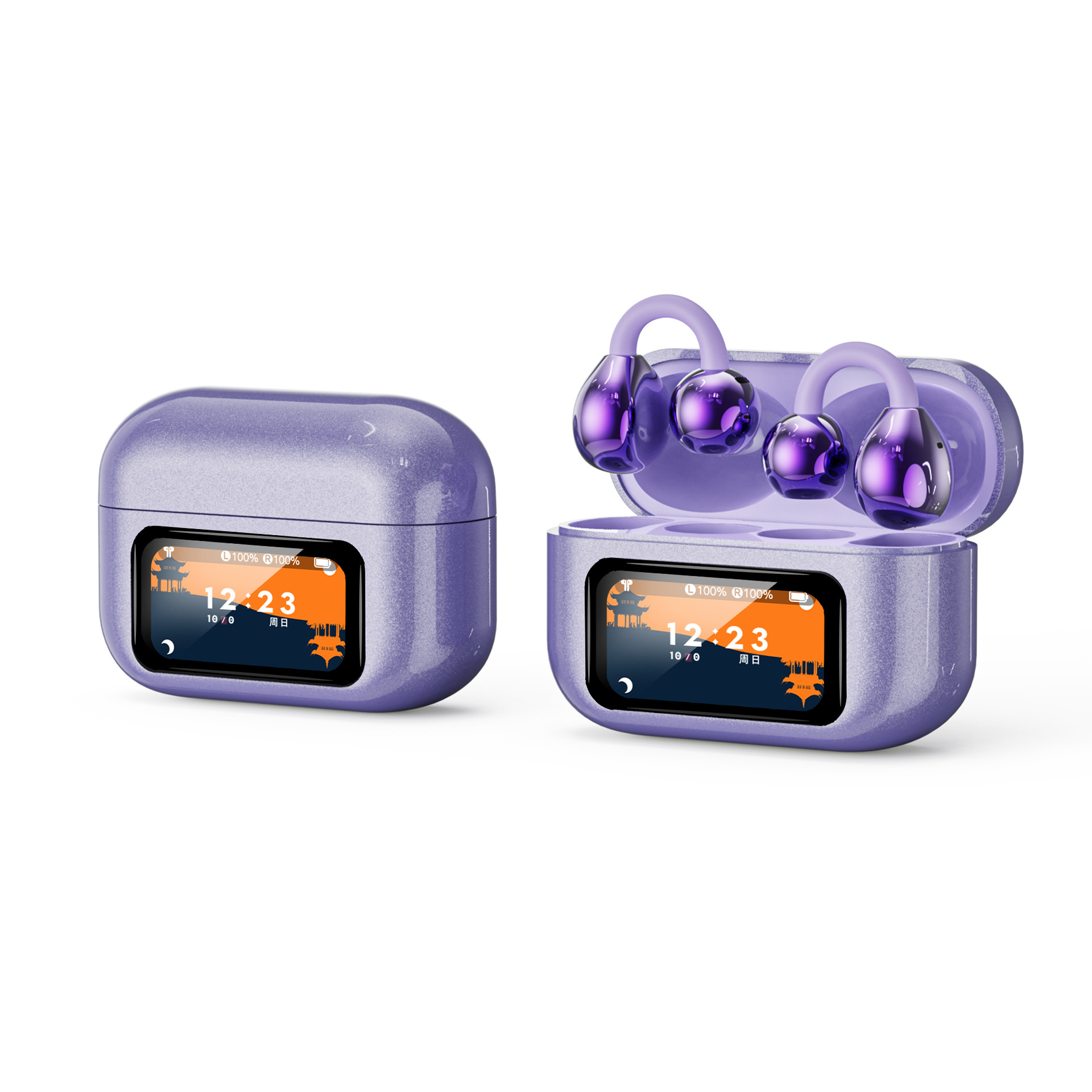New XG42 Smart Translation Bluetooth Earphone OWS Clip-On Wireless Dual Ear Stereo HIFI Earphone