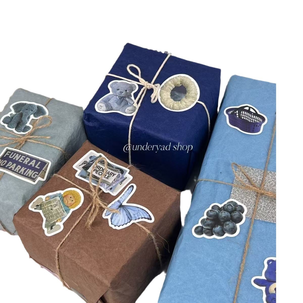 New Morandi color packaging material set thin translucent tissue paper handmade gift gift wrapping paper