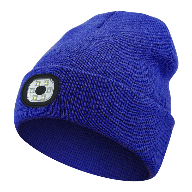 Rechargeable six-light light-up Bluetooth hat outdoor night running work holiday party LED light-up hat