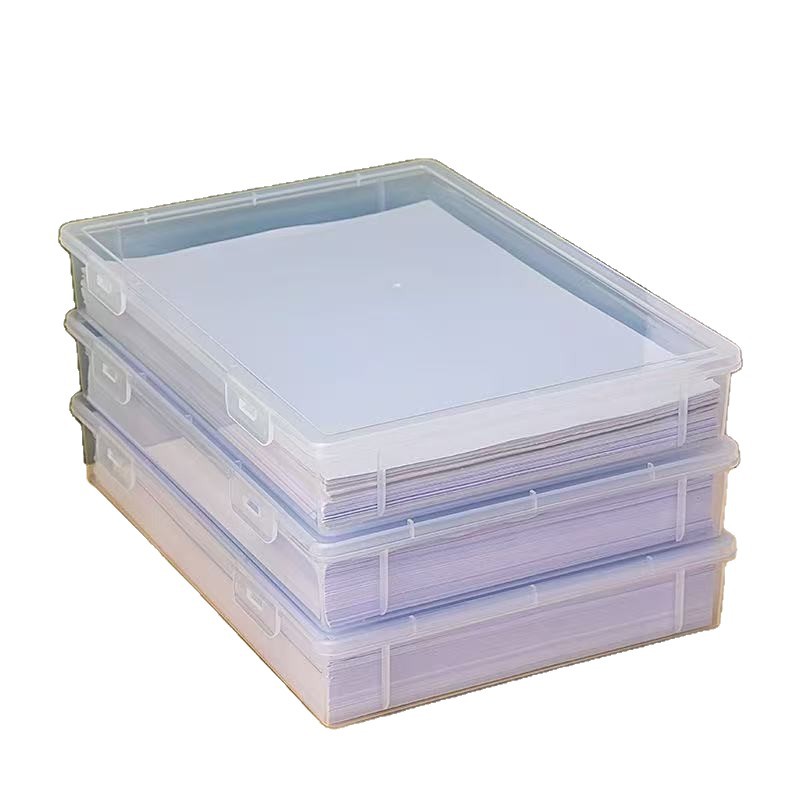 Desktop document storage box with lid office desk storage file box multifunctional plastic flip lid a4 storage box