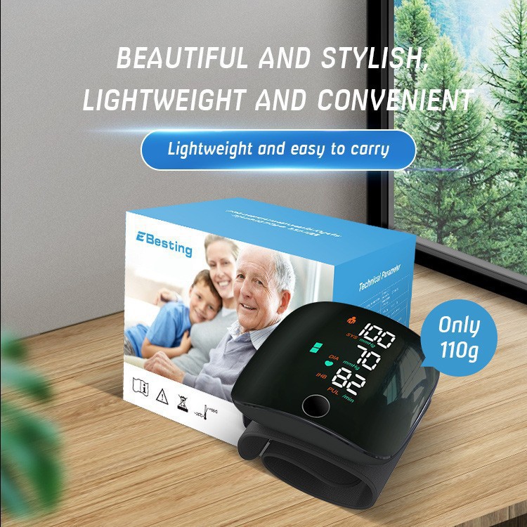 Wrist Blood Pressure Monitor Home Medical Automatic Electronic Measuring Instrument LED Wrist Blood Pressure Monitor