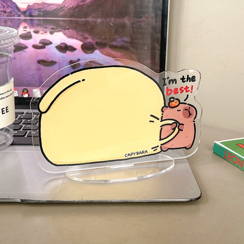 Capybara Message Board Childlike Writing Wipeable Desktop Acrylic Standing Sign Water Figure Ornament