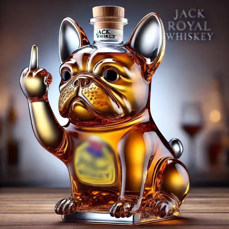 New Funny Whiskey Dog Bottle animal shar pei dog whiskey bottle vodka wine set
