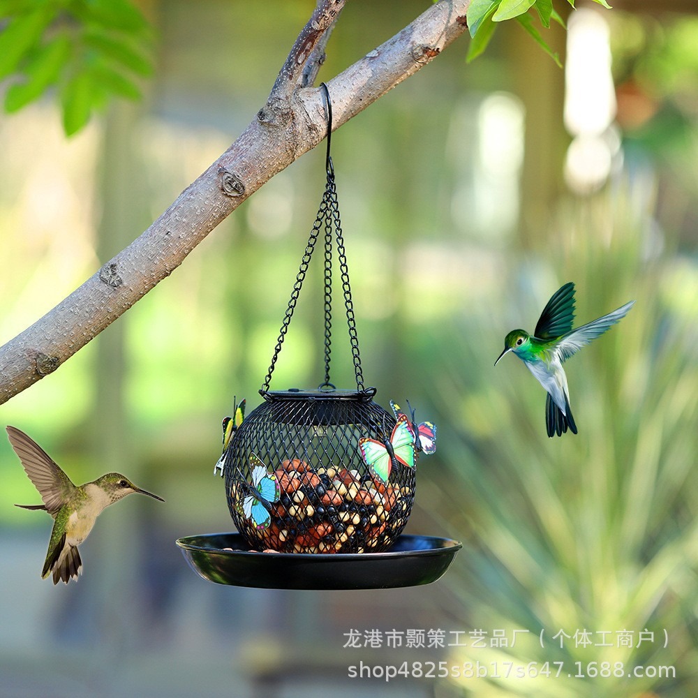 New Frog Holding Umbrella Bird Feeder Solar Light Iron Art Pastoral Scenery Animal Outdoor Garden Decoration