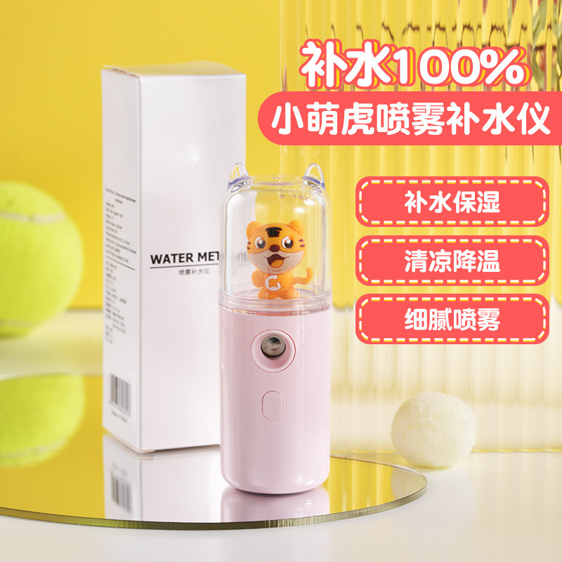New spray hydrating device portable handheld face humidifier small hydrating spray beauty device alcohol disinfection