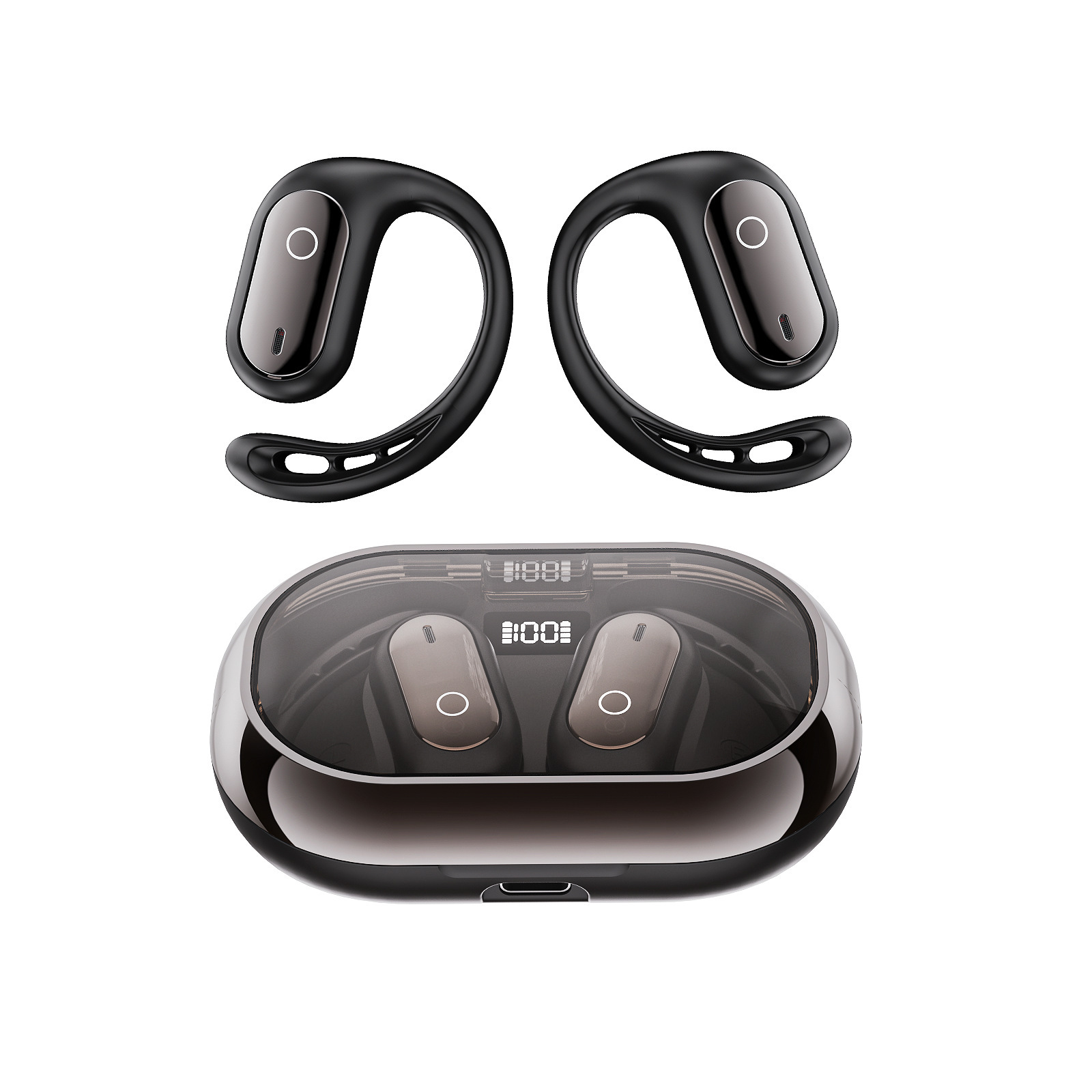 2025 New XG23 Bluetooth Earphone Wireless Screen Display OWS Dual Ear Stereo High Sound Quality Sports Earphone