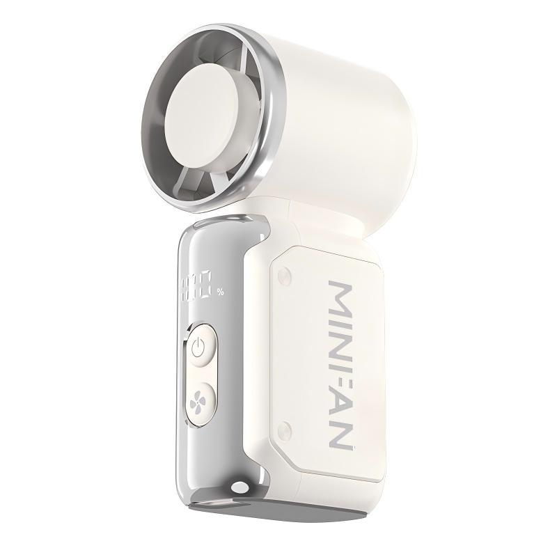 Mini Ice Compress Handheld Fan USB Charging Digital Display Outdoor Pocket Portable High-Speed Powerful Small Fan