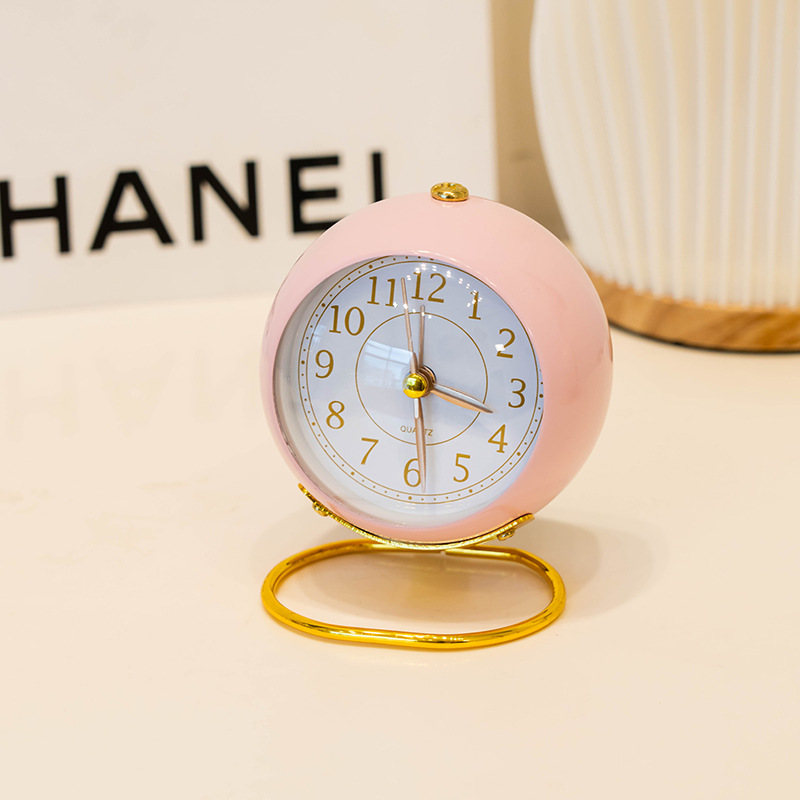 Sales metal simple alarm clock decorative ornament living room bedroom student children alarm clock 023