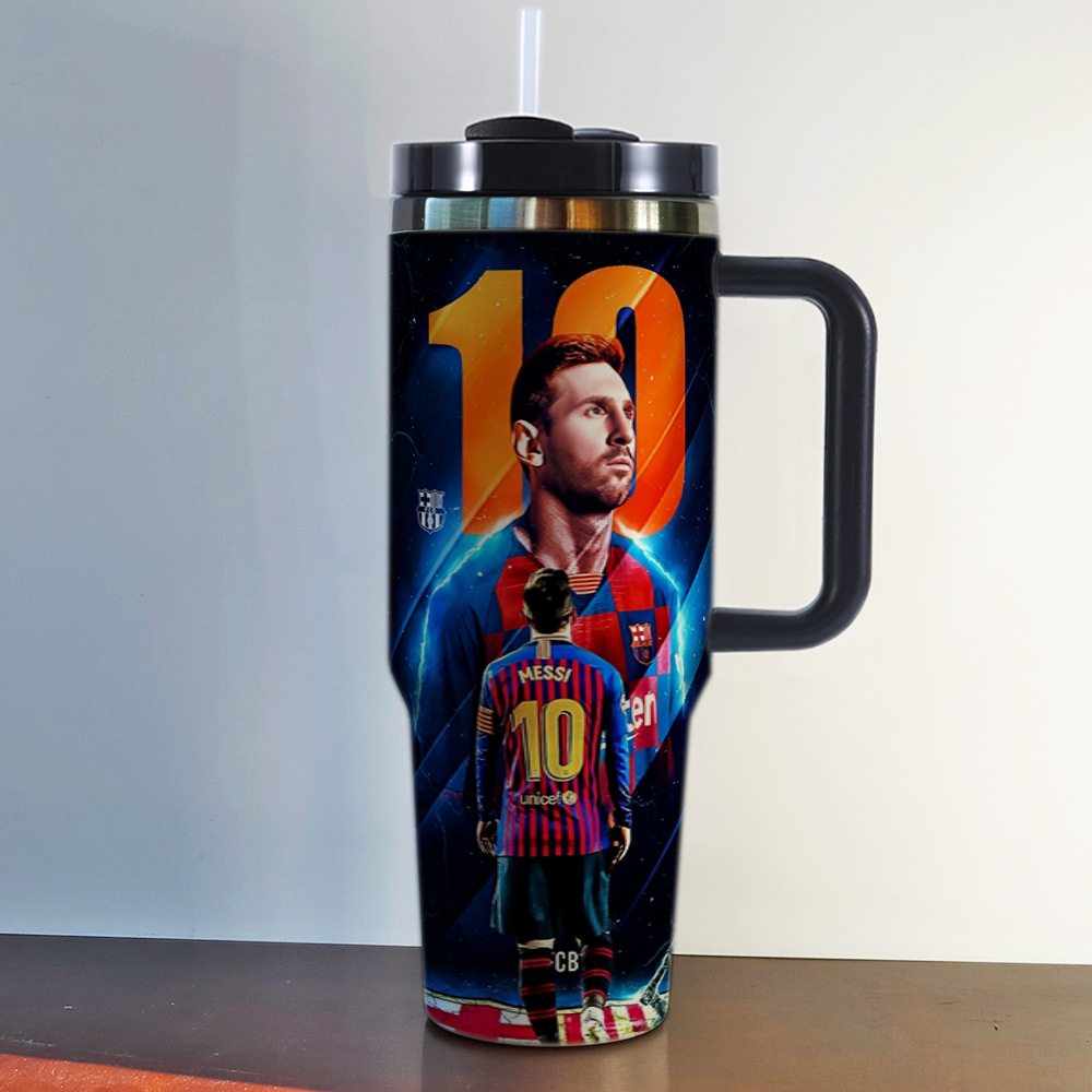 Stainless steel thermal cup Tumbler car cup World Cup football star custom 40OZ large capacity ice霸 cup