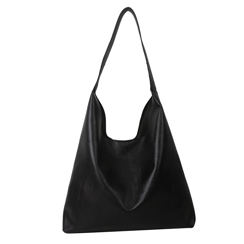 Large capacity texture soft leather commuting bag women 2026 autumn winter new single shoulder underarm tote bag
