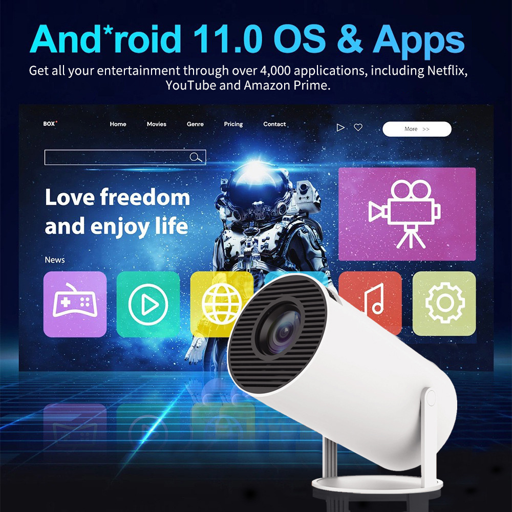 HY300 Game Edition Projector HD Portable Projector Wireless Phone M300Max Projector