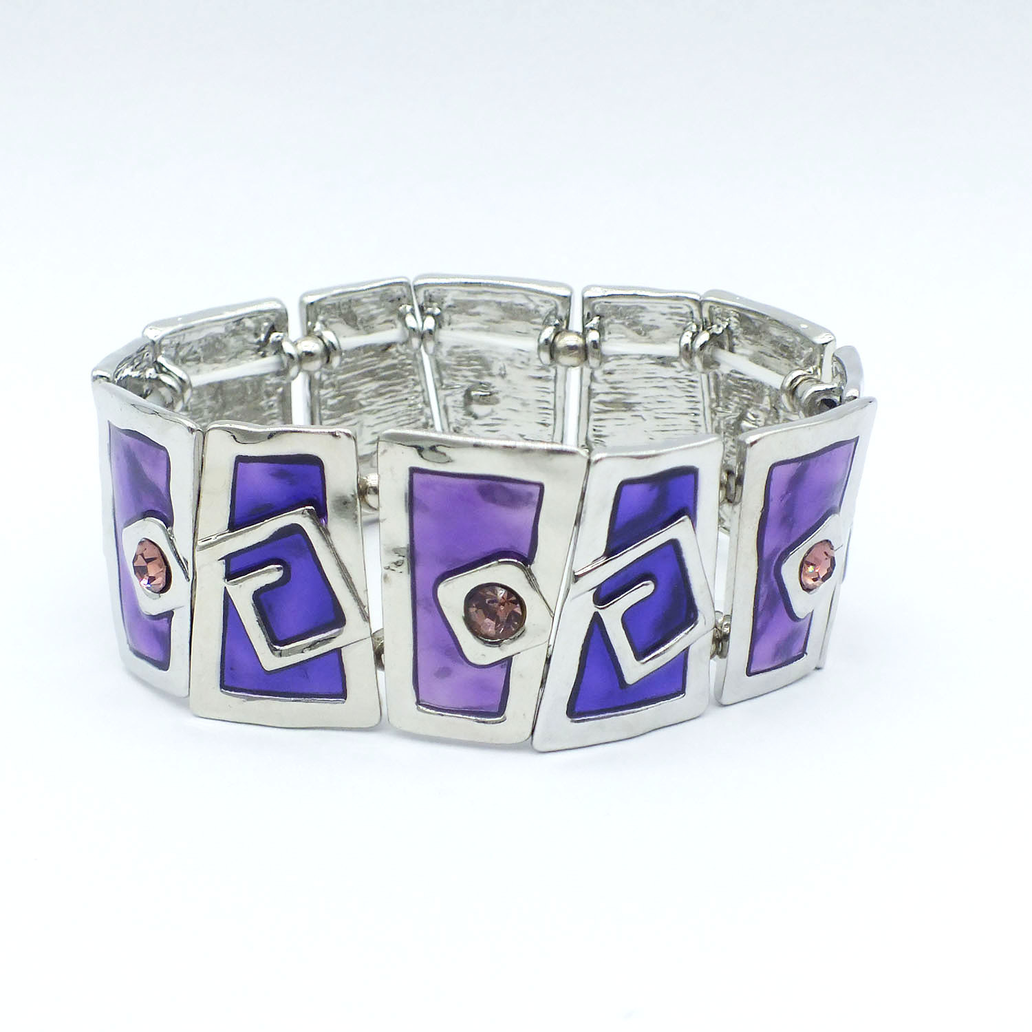 S95 Accessories Vintage Enamel Color Bracelet Oil Drop Spiral Elastic Bracelet