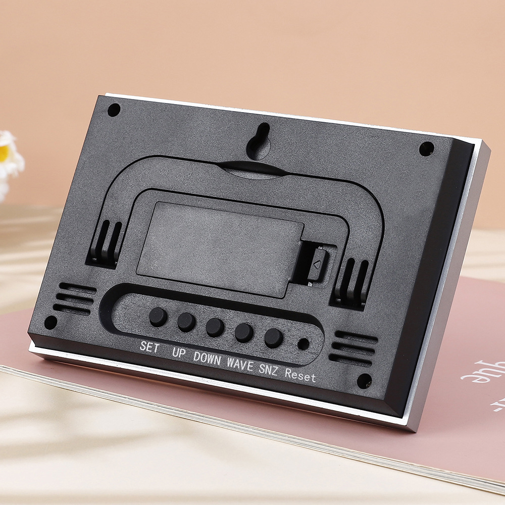 Automatic Time Setting Radio Controlled Clock LCD Multi-function Alarm Clock Indoor Temperature Humidity Electronic Clock Japanese German Radio Controlled Clock