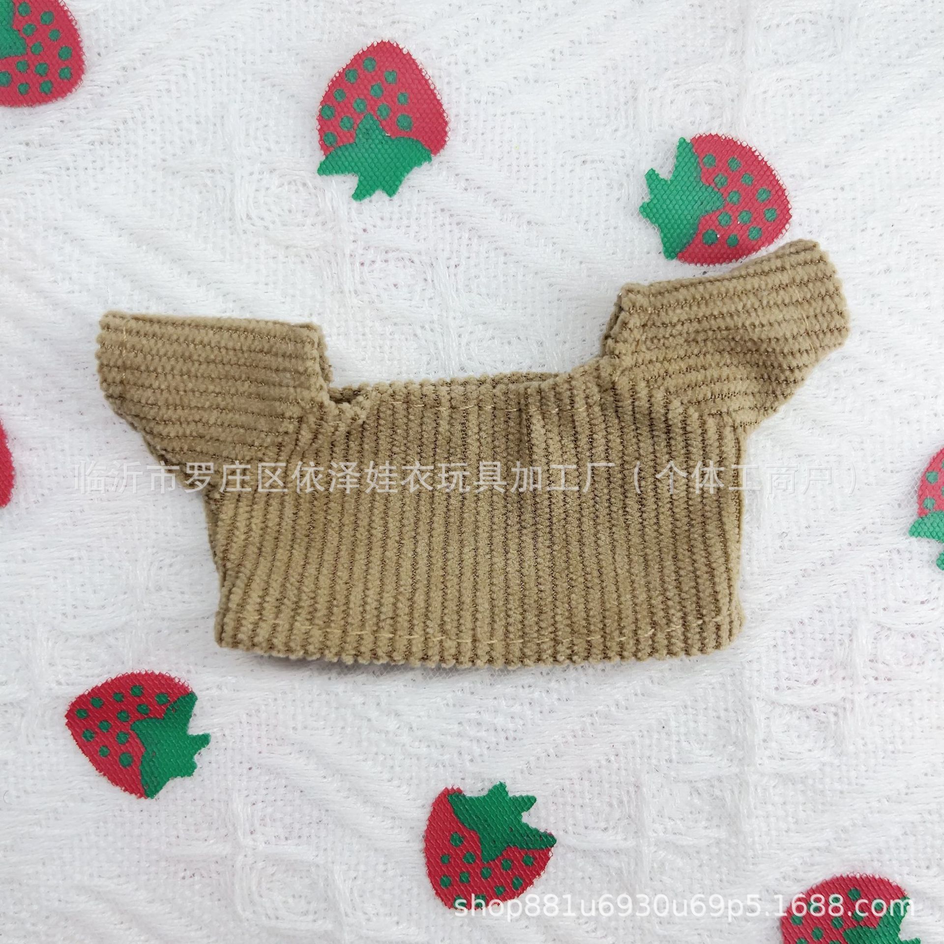 10cm Honey Dog Pendant Doll Clothes T-shirt Corduroy Top Bear Doll Accessories Dress Up Toy