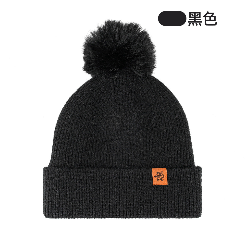 Knitted Hat Scarf Gloves Three-Piece Set Winter Outdoor Fleece-Lined Warm Earflap Beanie Wool Knit Hat