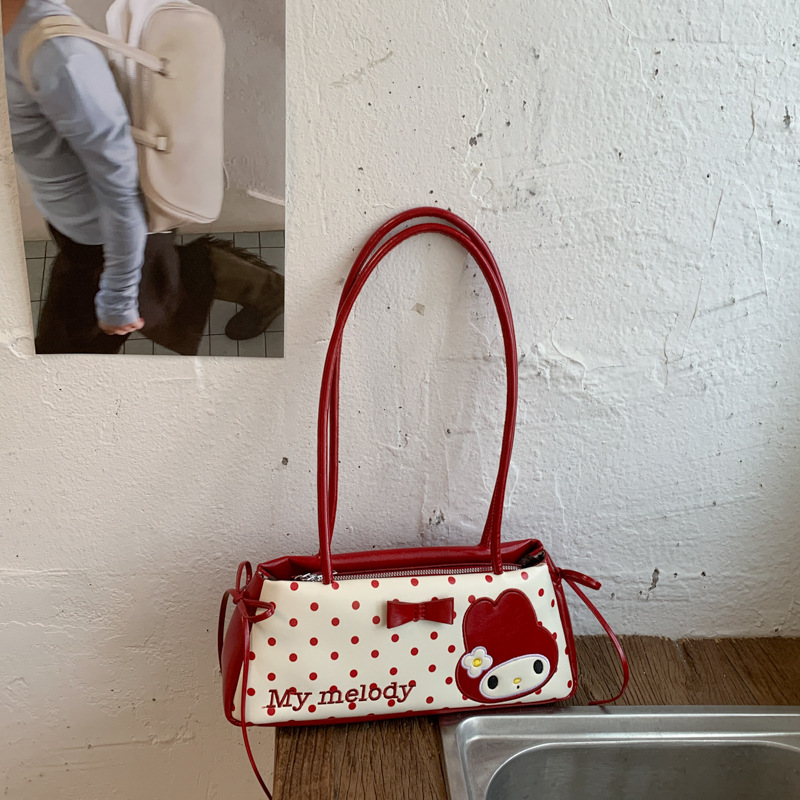 Sweet Melody Armpit Bag 2026 New Polka Dot Handbag Student Daily Single Shoulder Bag