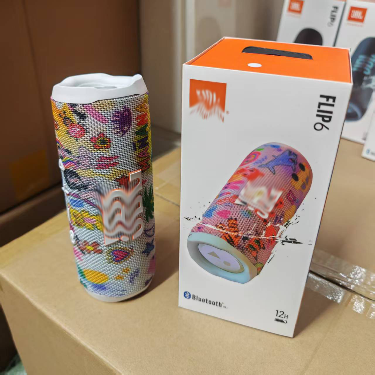Top FLIP6 Kaleidoscope 6th Gen Wireless Bluetooth Speaker Fabric Mesh Subwoofer Outdoor Card TWS Audio
