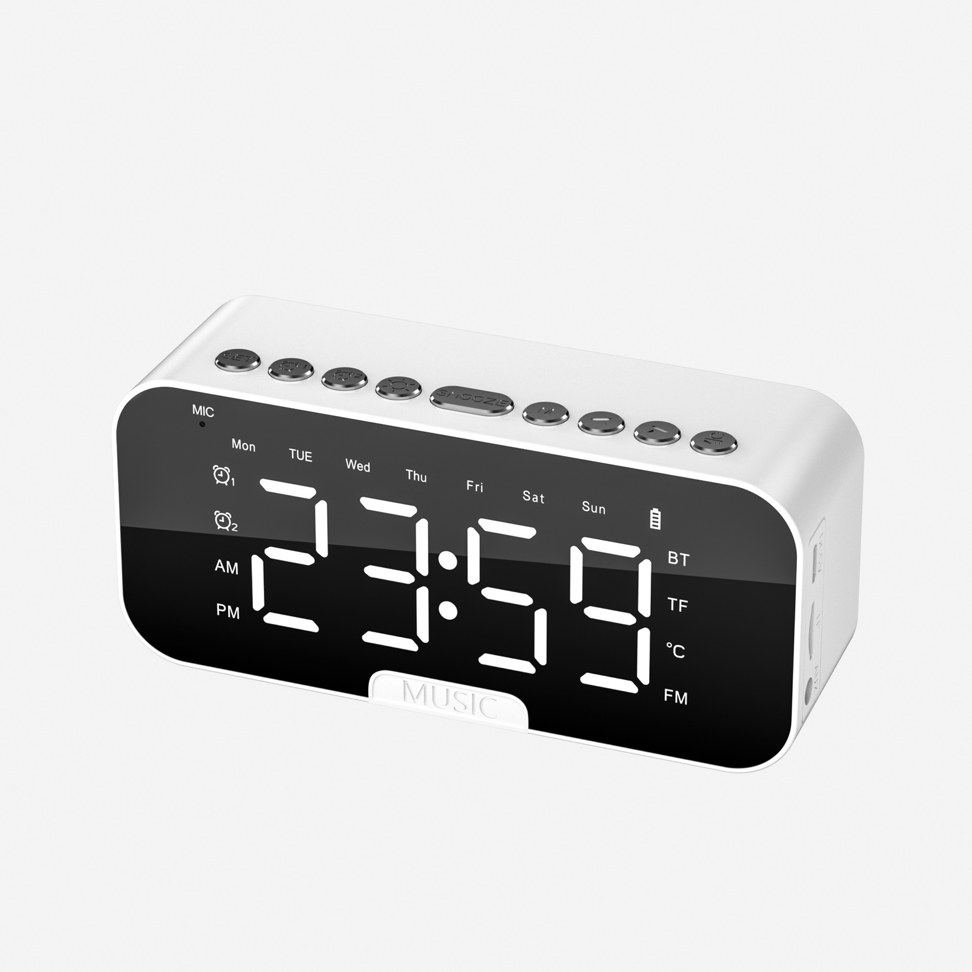 Private mold Bluetooth speaker P6 clock alarm clock audio desktop gift card smart voice speaker