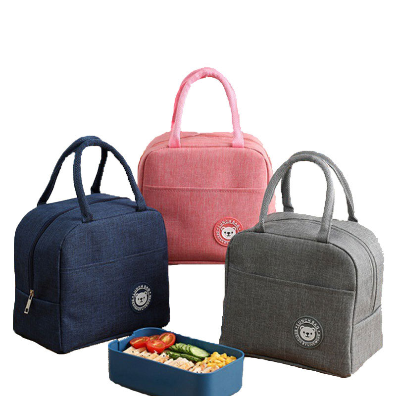 Cationic Insulated Lunch Bag, Thickened Thermal Bag for Outdoor Picnic, Student Lunch Bag, Handheld Lunch Box Bag, Portable