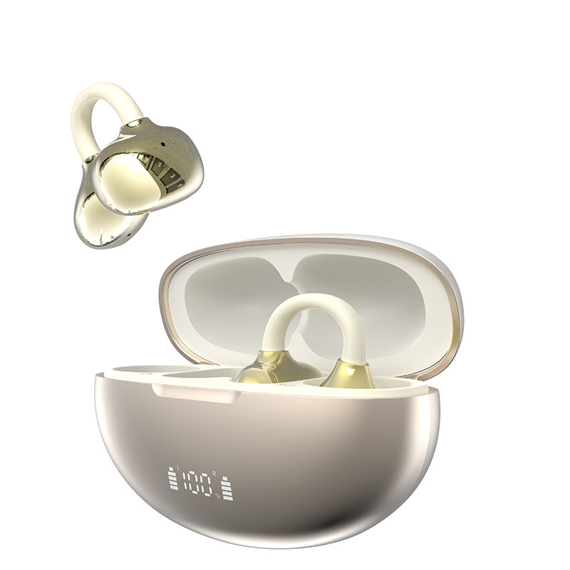Clip-on Bluetooth Headphones Open Ear Headphones Smart Noise Cancelling Headphones Ultra-long Battery Life Fast Charging