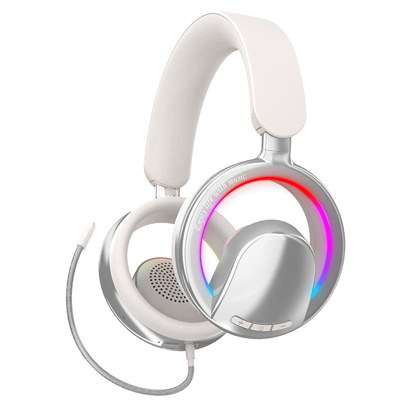 Bluedio Open-Back Over-Ear Bluetooth Headphones 40mm Dynamic Coil Gaming Wireless Light-Up Headset Heavy Bass Long Battery
