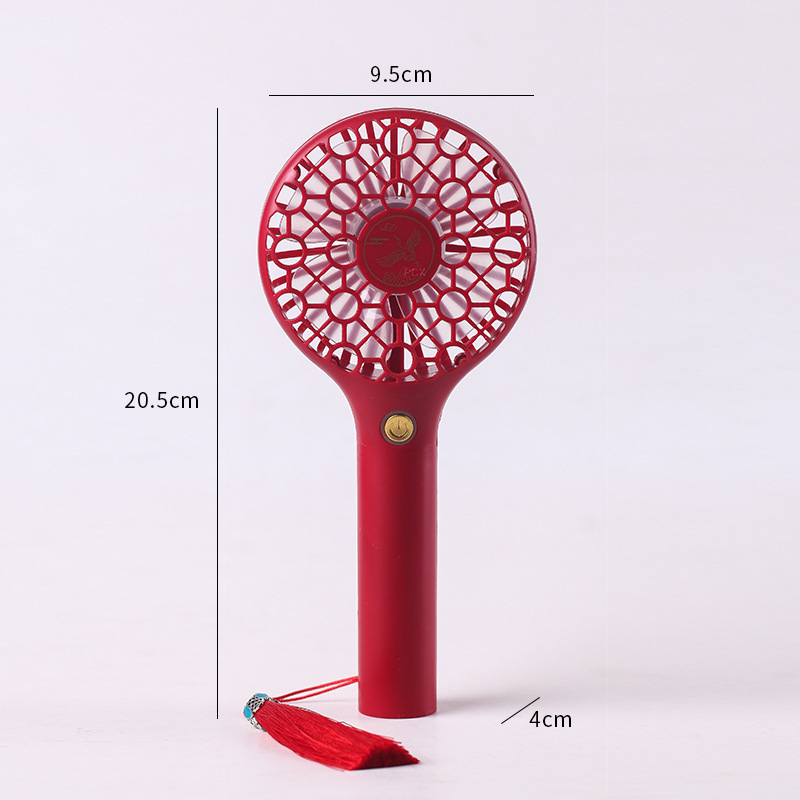 New Portable Handheld Neck-hanging Chinese Style Mini USB Charging Small Fan Gift Points Redemption