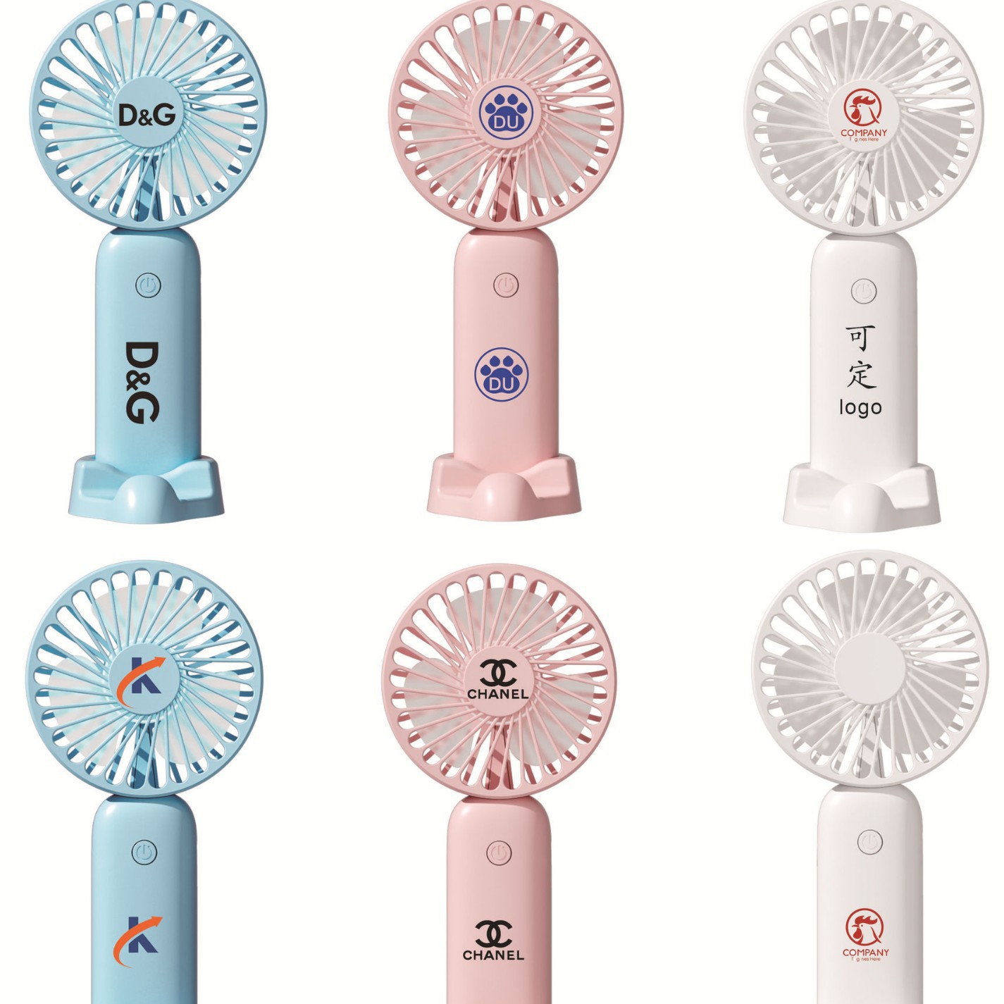 2025 New Handheld Mini Fan USB Portable Student Outdoor Strong Wind LOGO Fan
