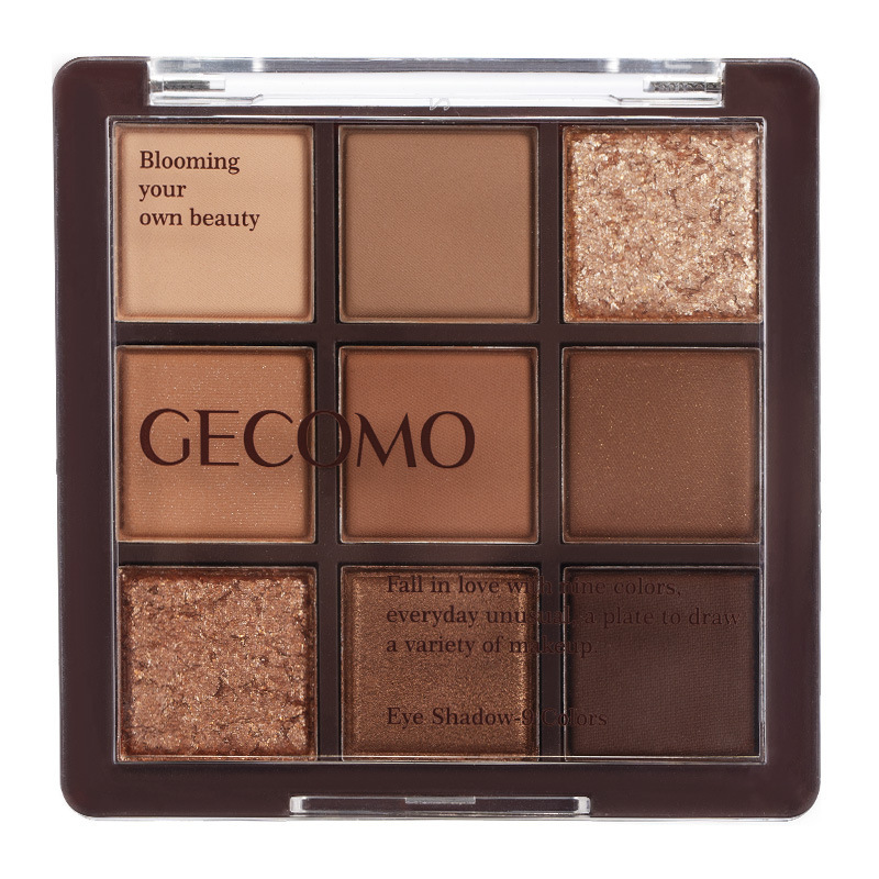 Pearlescent Choice Gemeng Nine-Color Chocolate Eyeshadow Palette Matte Pearlescent Sequin Brightening Student Eyeshadow Makeup