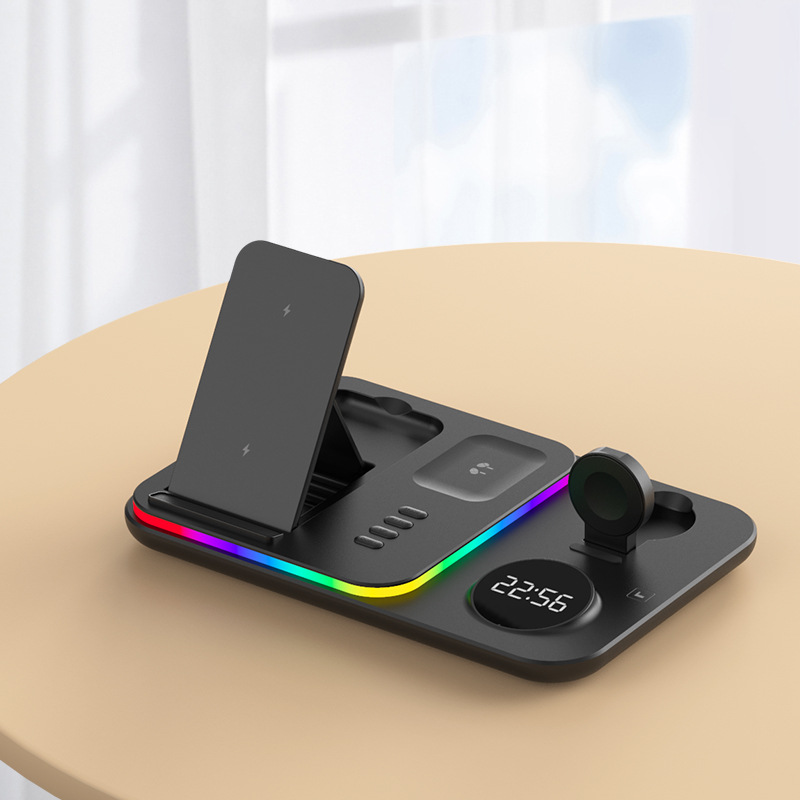 Wireless Charger 30W for Apple Samsung Huawei Phone Earphone Watch Foldable Desktop Magnetic Fast Charging