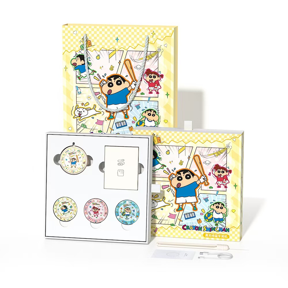 New Crayon Shin-chan Gift Box Gift for Men and Women Wireless Bluetooth Earphones Sports Super Long Battery Life Game High Sound