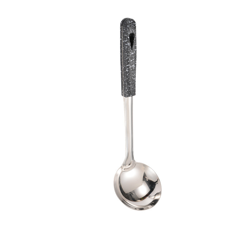 Stainless steel kitchenware cooking spatula and spoon set, stir-fry spatula, frying spatula, soup spoon, slotted spoon