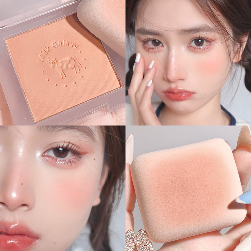 Makeup XIXI Milk Galaxy Soft Mist Blush Female Student Fair Price Gills Blue Gills Purple Matte Bean Sands Milk Tea Blush Plate