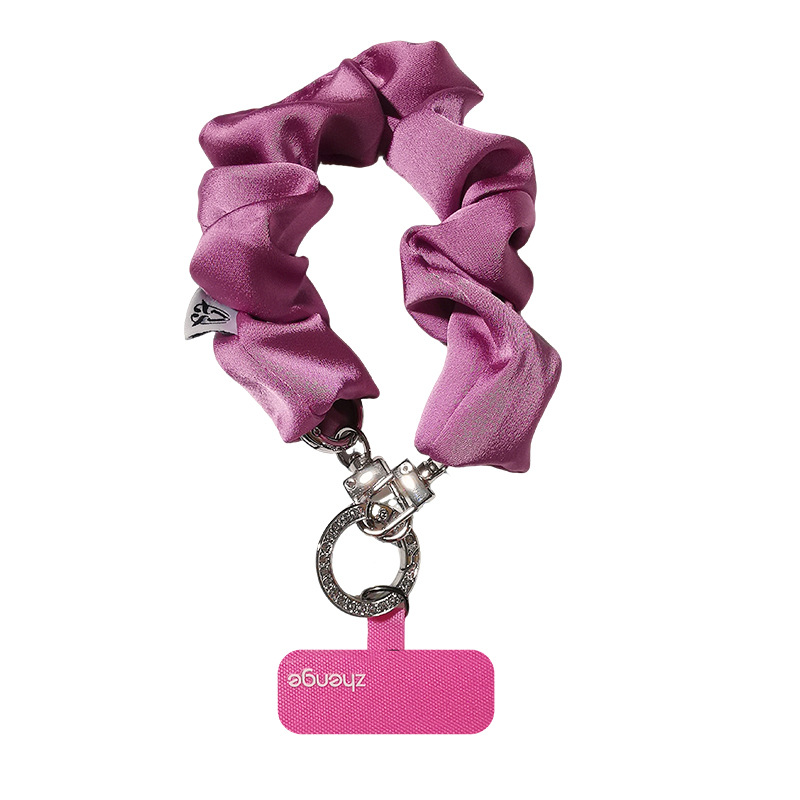 Phone strap wrist type short women's scarf hair scrunchie elastic band outdoor travel