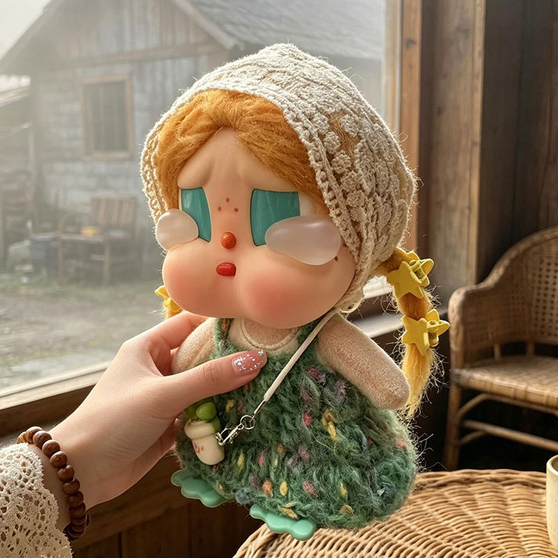 Only doll clothes] Suitable for Crybaby crying doll clothes Gulu Gulu clothing 15cm seaside lace dress