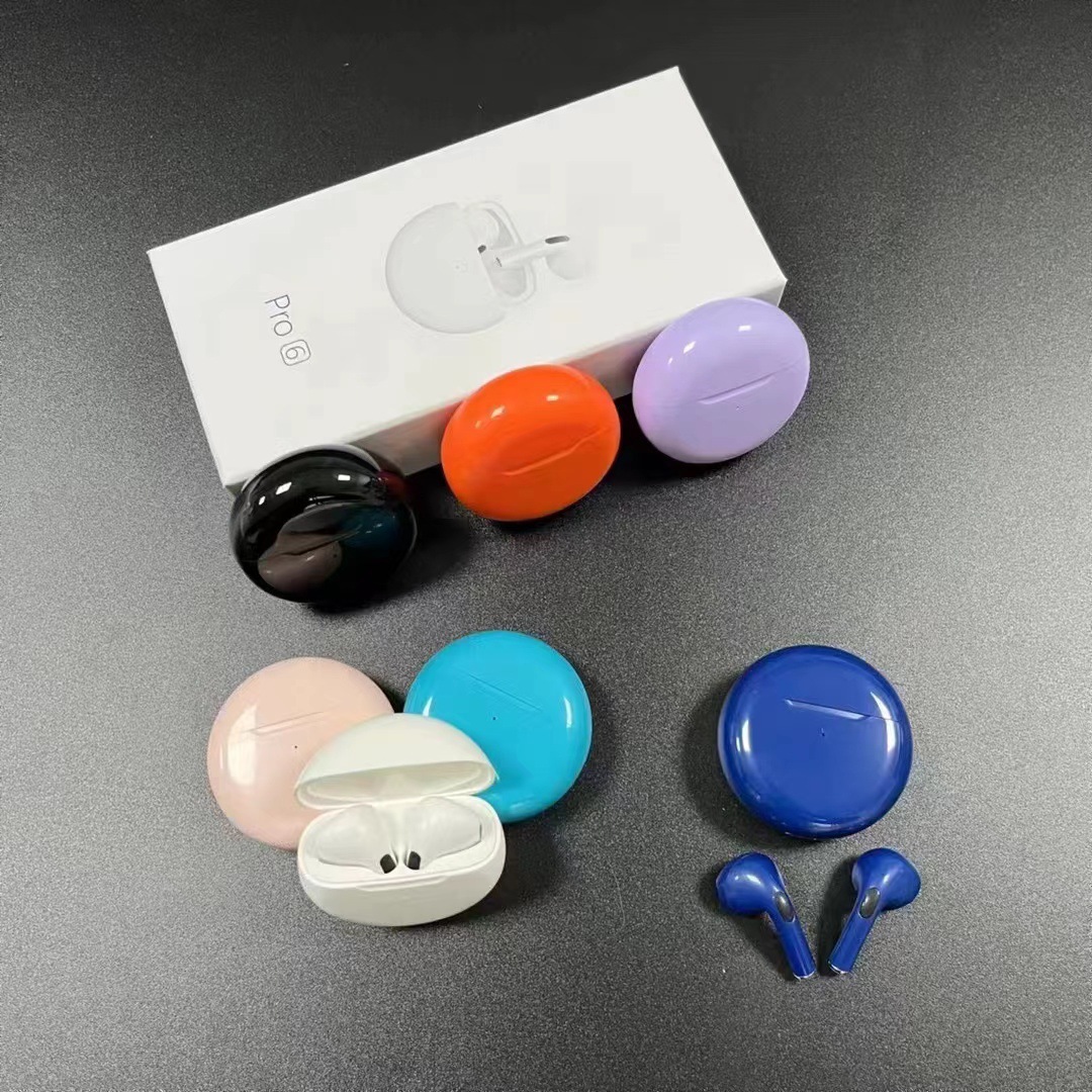 Huaqiangbei PRO6 Headset Dual Ear In-ear Wireless Bluetooth Headset J6 Business Bluetooth TWS Sports Style Touch