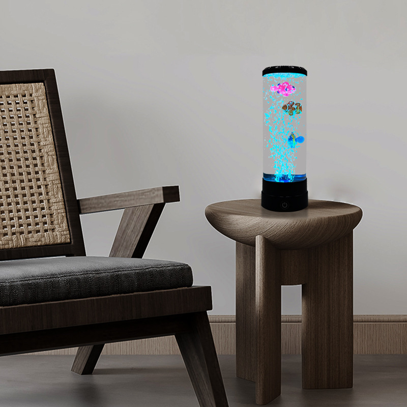 Simulated LED bubble fish colorful bubble fish lamp bedroom atmosphere USB jellyfish night light